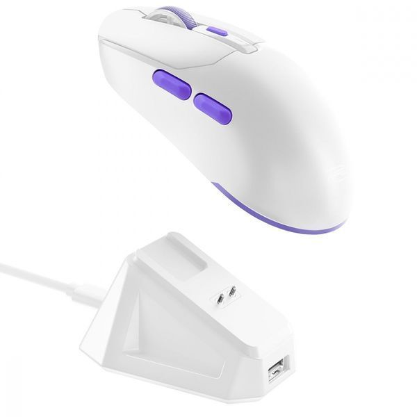 Бездротова ігрова миша Proove Gaming Rate Pro with Charging Dock (WMRPCD022002) white 355580 фото