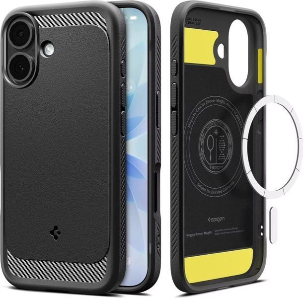 Чохол Spigen для iPhone 17, Rugged Armor MagFit, Matte Black (ACS10367) 395556 фото