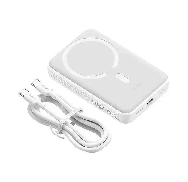 Зовнішній MagSafe Акумулятор Baseus 10000mAh 30W Magnetic Mini Type-C Edition (P1002210B223-00) Stellar White 328049 фото