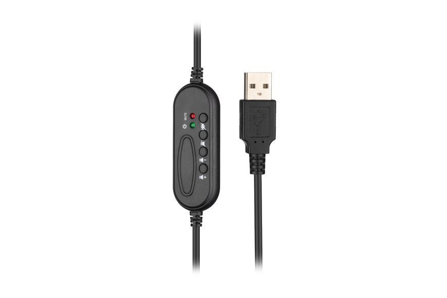 Гарнітура ПК стерео On-ear 2E CH11 USB, omni-mic, 2м, чорний (2E-CH11SU) 364948 фото