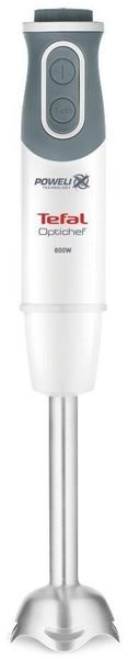 Блендер Tefal заглибний Optichef 800Вт, 3в1, чаша-800мл, чопер-500мл, турборежим, білий (HB641138) 373122 фото