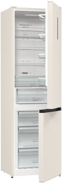 Холодильник з нижн. мороз. камерою Gorenje NRK6202AC4, 200х60х60см, 2 двері, 235( 96)л, А+, NoFrost+ , AdaptTech, Зона св-ті, LED Диспл зовнішній, ,бе 374805 фото