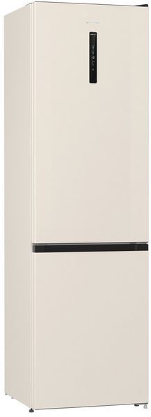 Холодильник з нижн. мороз. камерою Gorenje NRK6202AC4, 200х60х60см, 2 двері, 235( 96)л, А+, NoFrost+ , AdaptTech, Зона св-ті, LED Диспл зовнішній, ,бе 374805 фото