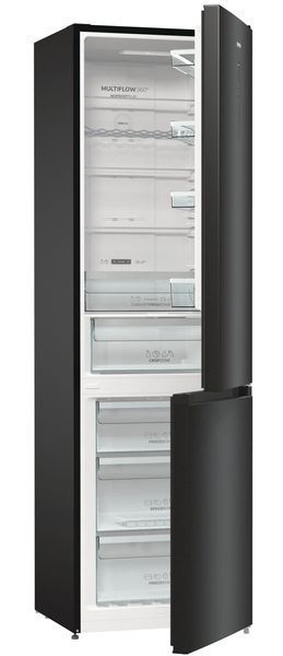 Холодильник з нижн. мороз. камерою Gorenje NRK620EABXL4, 200х60х60см, 2 двері, 235( 96)л, А++, Total NF , Зона св-ті, Зовн. Дисп 375367 фото