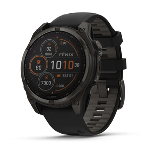 Смарт-годинник Garmin Fenix 8 47mm Solar Sapphire Carbon Gray DLC Titanium w. Black/Pebble Gray S. Band (010-02906-10,010-02906-11) 344128 фото