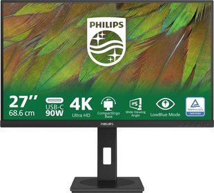 Монiтор TFT PHILIPS 27" 27B1U3900/00 IPS 4K HDMI DP USB-C RJ45 Pivot USB MM Black 382487 фото