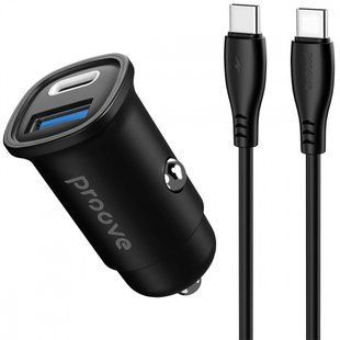 АЗП Proove Flash 30W (Type-C + USB) + Cable Type-C to Type-C (CCFC30111201) black 377764 фото