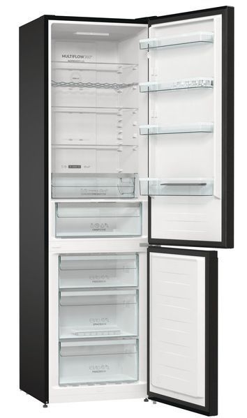 Холодильник з нижн. мороз. камерою Gorenje NRK620EABXL4, 200х60х60см, 2 двері, 235( 96)л, А++, Total NF , Зона св-ті, Зовн. Дисп 375367 фото