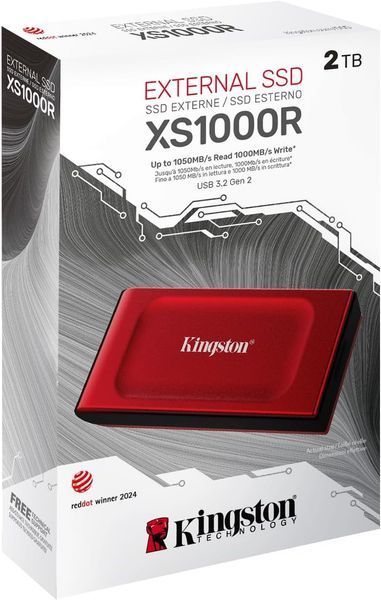 Портативний SSD Kingston 2TB USB 3.2 Gen 2 Type-C XS1000 (SXS1000R/2000GA) 380621 фото