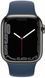 Смарт-годинник Apple Watch Series 7 GPS + LTE 41mm Graphite Stainless Steel Case With Abyss Blue Sport Band MKHJ3/MKJ13 224922 фото 2