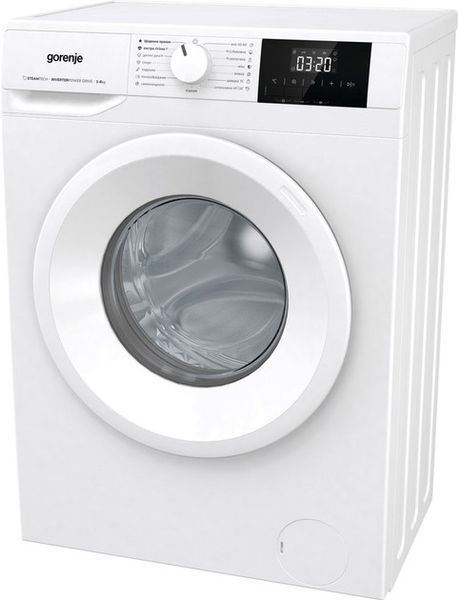 Пральна машина Gorenje фронтальна, 6кг, 1000, A+++, 43.5см, дисплей, пар, інвертор, білий (WNGPI61SBS) 375780 фото