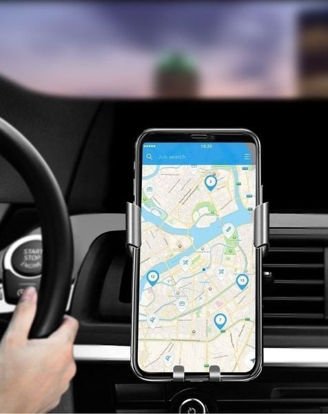 Автомобільний тримач UGREEN LP130 Gravity Drive Air Vent Mount Phone Holder (50564) Space Gray 288263 фото