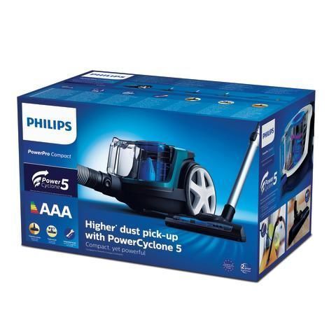 Пилосос Philips контейнерний 3000 series&nbsp;, 900Вт, конт пил -1,5л, НЕРА, турбощітка, чорно-зелений (FC9334/09) 374083 фото