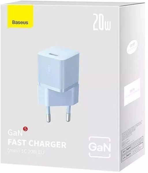 Зарядний Пристрій Baseus GaN5 Fast Charger 1C 20W CCGN050103 Blue 272625 фото