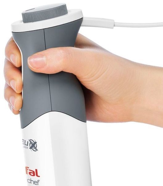 Блендер Tefal заглибний Optichef 800Вт, 3в1, чаша-800мл, чопер-500мл, турборежим, білий (HB641138) 373122 фото
