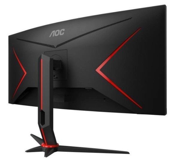 Монітор AOC 34" CU34G2XP/BK 21:9 VA Curved WQHD 180Hz HDMI DP USB Height Black/Red 316077 фото