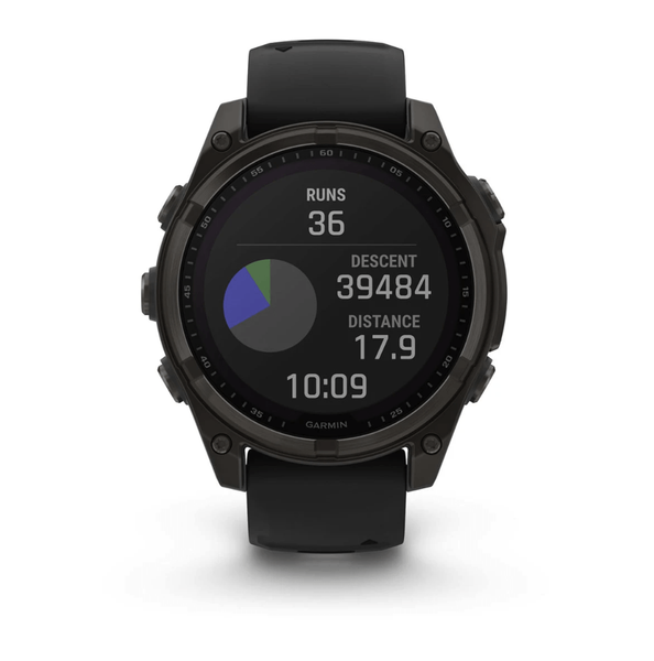Смарт-годинник Garmin Fenix 8 47mm Solar Sapphire Carbon Gray DLC Titanium w. Black/Pebble Gray S. Band (010-02906-10,010-02906-11) 344128 фото