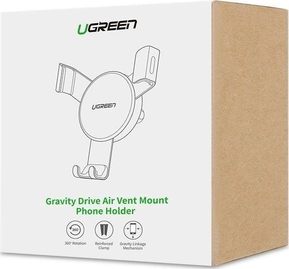 Автомобільний тримач UGREEN LP130 Gravity Drive Air Vent Mount Phone Holder (50564) Space Gray 288263 фото