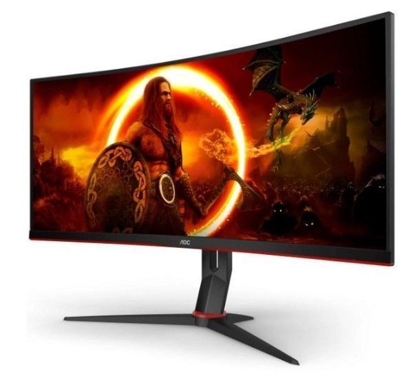 Монітор AOC 34" CU34G2XP/BK 21:9 VA Curved WQHD 180Hz HDMI DP USB Height Black/Red 316077 фото
