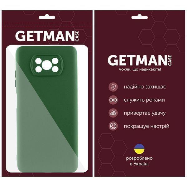 Чохол TPU GETMAN Liquid Silk Full Camera для Xiaomi Poco X3 NFC / Poco X3 Pro Зелений / Dark green 323795 фото