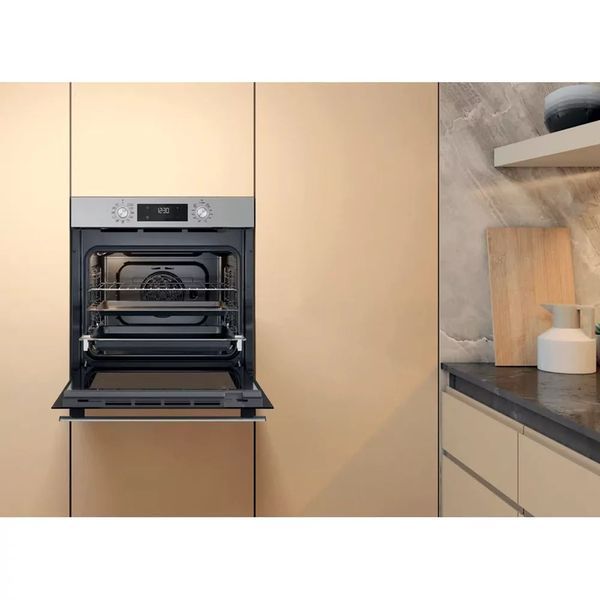 Духова шафа Whirlpool електрична, 71л, A+, дисплей, конвекція, телескопічні напрямні, нерж (OMR58HU1X) 373215 фото