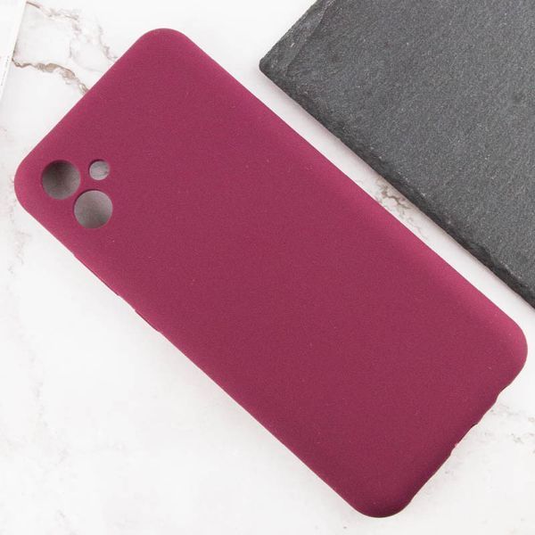Чохол Silicone Cover Lakshmi Full Camera (AAA) для Samsung Galaxy A04e Бордовий / Plum 271893 фото