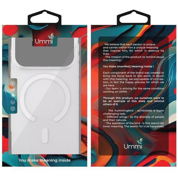Чохол Ummi transparent with MagSafe для Apple iPhone 17 Pro (6.3") Clear 399734 фото