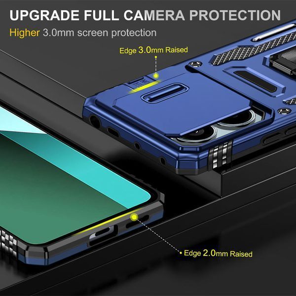 Ударостійкий чохол Camshield Army Ring для Xiaomi Redmi Note 13 4G Синій / Navy 315916 фото
