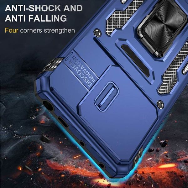 Ударостійкий чохол Camshield Army Ring для Xiaomi Redmi Note 13 4G Синій / Navy 315916 фото