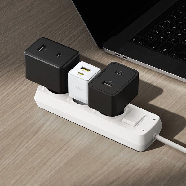Зарядний Пристрій Baseus Palm Fast Charger Type-C+USB 30W (P1011160A213-00) white 396931 фото