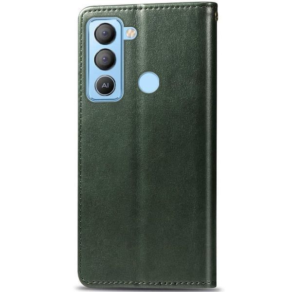 Шкіряний чохол книжка GETMAN Gallant (PU) для TECNO Pop 5 LTE Зелений 268116 фото