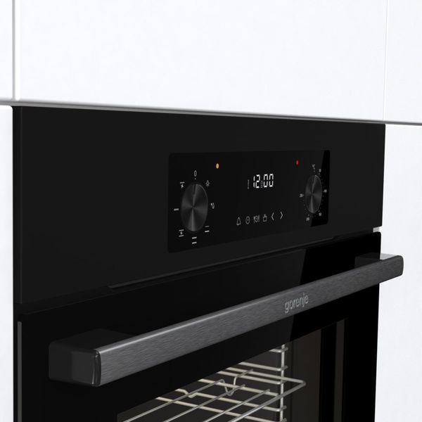 Духова шафа Gorenje електрична, 61л, A+, дисплей, конвекція, чорний 391811 фото