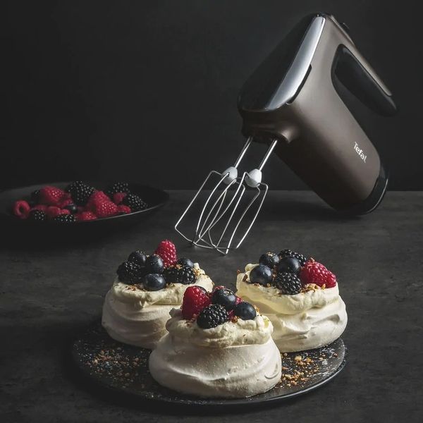 Міксер Tefal ручний Powermix Silence 600Вт, насадки-4, турборежим, сіро-чорний (HT650E38) 368436 фото