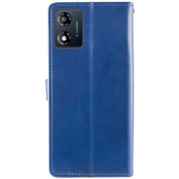 Шкіряний чохол-книжка GETMAN Gallant (PU) для Motorola Moto E13 Синій 358662 фото