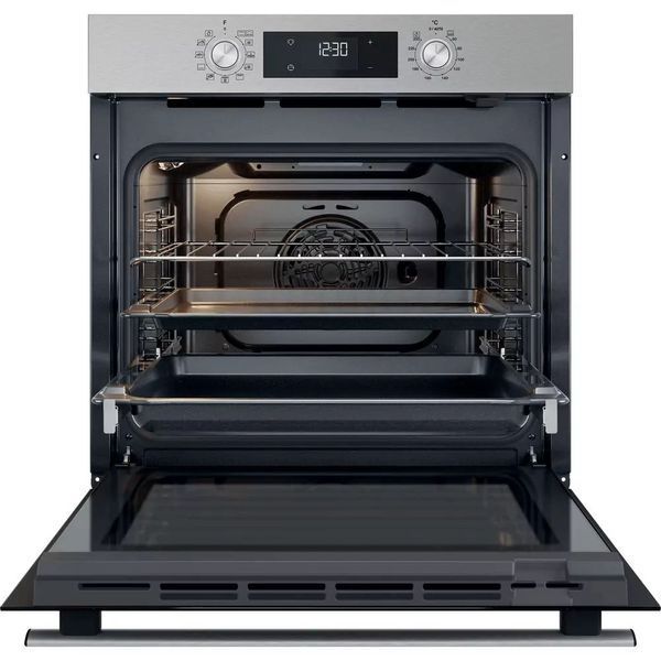Духова шафа Whirlpool електрична, 71л, A+, дисплей, конвекція, телескопічні напрямні, нерж (OMR58HU1X) 373215 фото