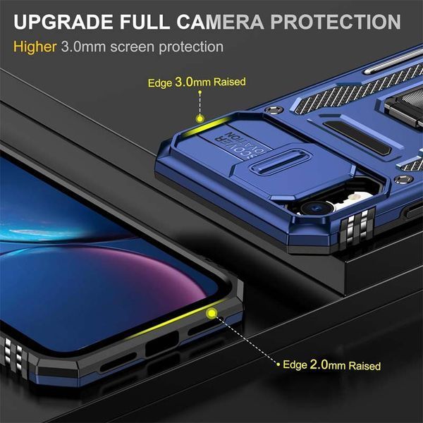 Ударостійкий чохол Camshield Army Ring для Apple iPhone XR (6.1") Синій / Navy 283597 фото