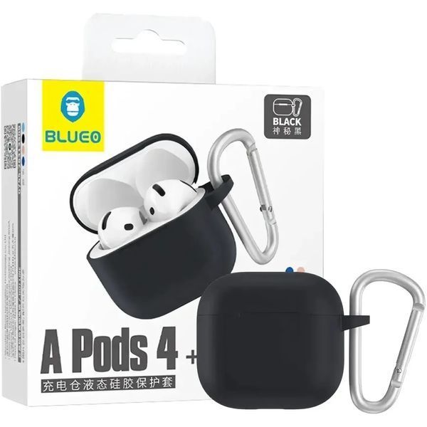 Чохол Airpods 4 Blueo Liquid Silicone Case (B44-A4BLK) Black 326530 фото