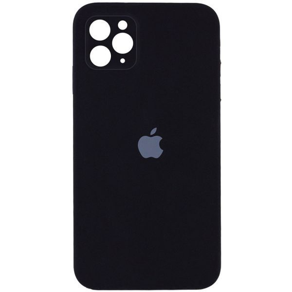 Чохол Silicone Case Square Full Camera Protective (AA) для Apple iPhone 11 Pro (5.8") Чорний / Black 213005 фото