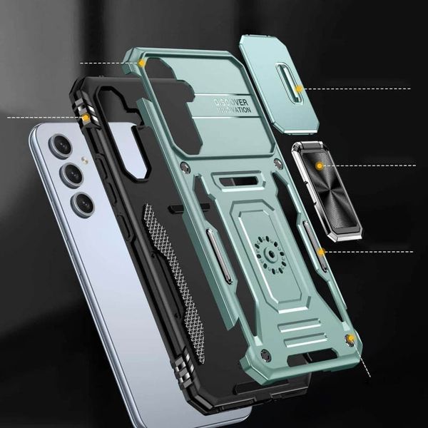 Ударостійкий чохол Camshield Army Ring для Samsung Galaxy A35 / A55 Зелений / Light Green 317750 фото