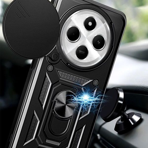 Чохол Ummi Camshield Serge Ring для Xiaomi Redmi 14C / A4 / Poco C75 / M7 Чорний 390749 фото