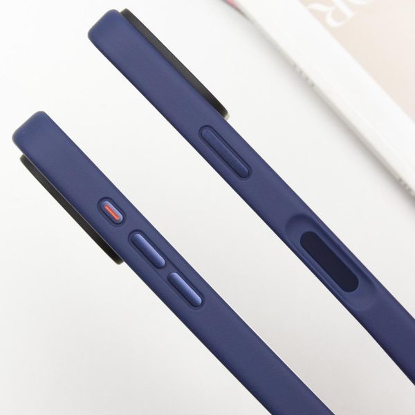 TPU+PC чохол Metal Buttons with MagSafe для Apple iPhone 16 (6.1") Синій 318278 фото