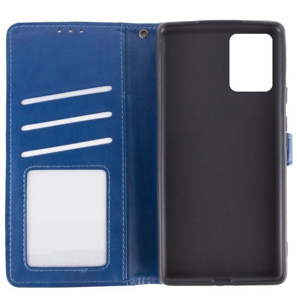 Шкіряний чохол-книжка GETMAN Gallant (PU) для Motorola Moto E13 Синій 358662 фото