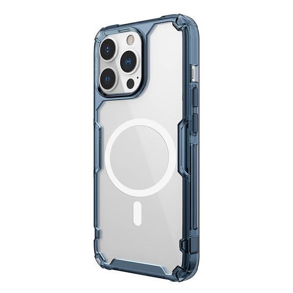 TPU чохол Nillkin Nature Pro Magnetic для Apple iPhone 14 Pro (6.1") Синій (прозорий) 271714 фото
