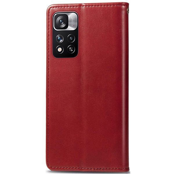 Шкіряний чохол книжка GETMAN Gallant (PU) для Xiaomi Redmi Note 11 Pro 4G/5G / 12 Pro 4G Червоний 248826 фото