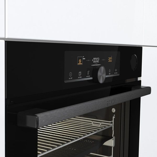 Духова шафа Gorenje електрична, 77л, A+, пара, дисплей, 300 &deg;C, Wi-Fi, чорний (BSA6747A04BGWI) 366687 фото