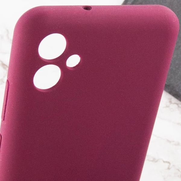 Чохол Silicone Cover Lakshmi Full Camera (AAA) для Samsung Galaxy A04e Бордовий / Plum 271893 фото