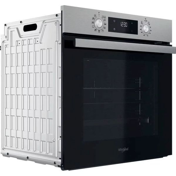 Духова шафа Whirlpool електрична, 71л, A+, дисплей, конвекція, телескопічні напрямні, нерж (OMR58HU1X) 373215 фото
