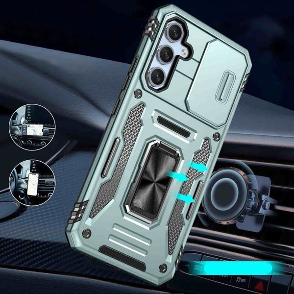 Ударостійкий чохол Camshield Army Ring для Samsung Galaxy A35 / A55 Зелений / Light Green 317750 фото