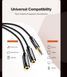 Кабель UGREEN AV134 3.5mm Male To 2 Female Audio Cable 25cm Black (20816) 279073 фото 4