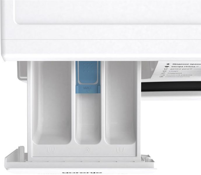 Пральна машина Gorenje фронтальна, 6кг, 1000, A+++, 43.5см, дисплей, пар, інвертор, білий (WNGPI61SBS) 375780 фото